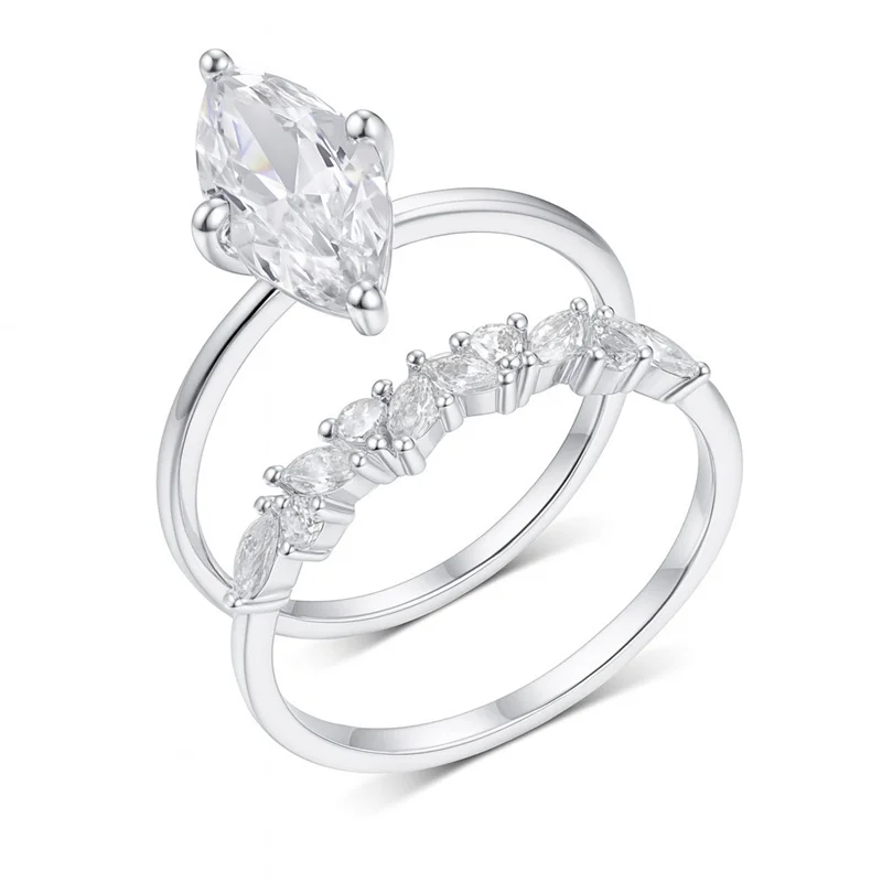 

ZFSILVER, серебро 925, модное роскошное модное кольцо с муассанитом D, двойное кольцо для глаз, очаровательное женское ювелирное изделие для свадебной вечеринки, подарок MR0191