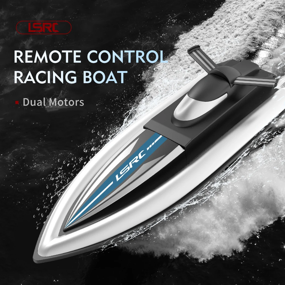 

2.4G LSRC-B8 RC High Speed Racing Boat Waterproof Rechargeable Model Electric Radio Remote Control Speedboat Toys for boys 14Y+