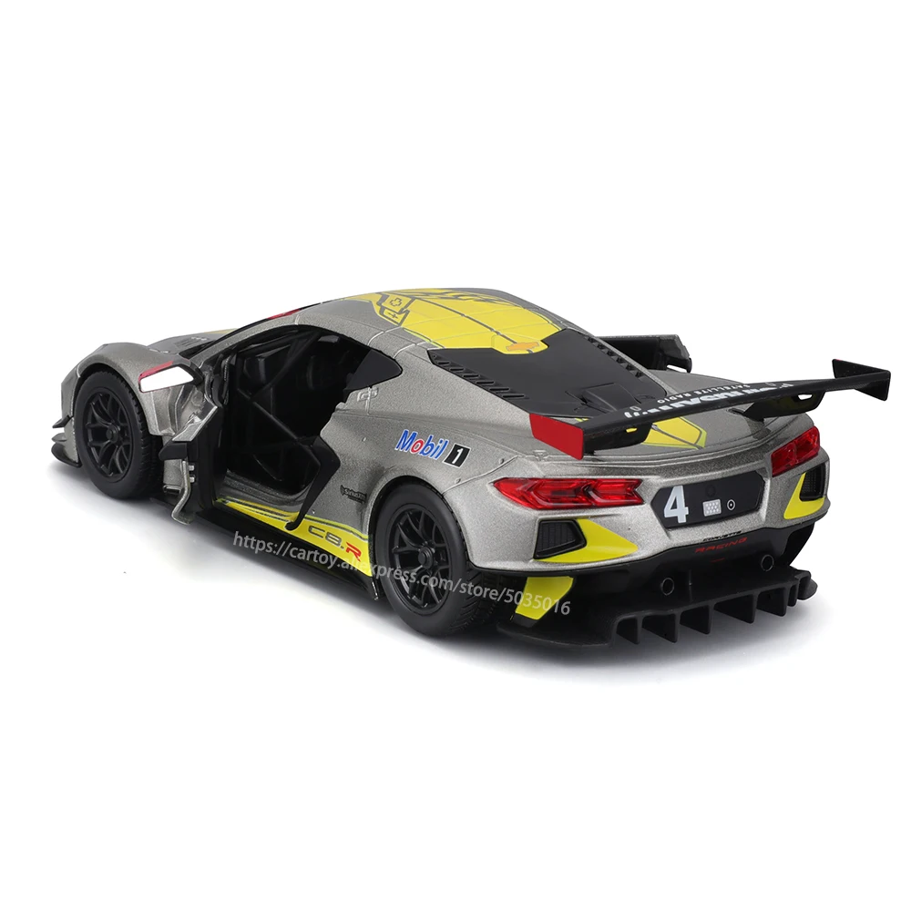 Bburago 1:24 2020 Chevrolet Corvette C8. R racing edition die casting alloy car model Toy tools gift factory authorization