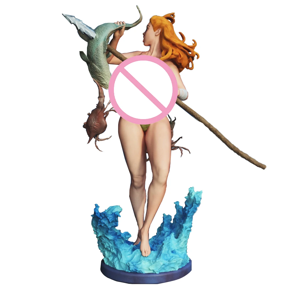 1:18 Anime-figuren voor vissen op hoge detail |   3D hars miniatuur |   Modelbouwset in ongeverfde stijl (A1063)