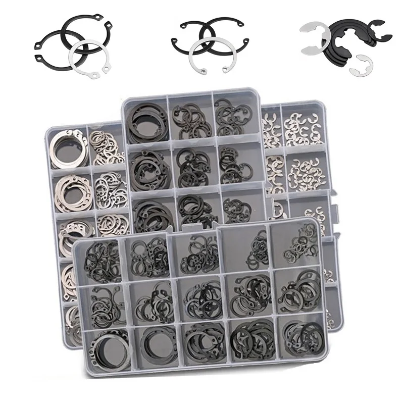 M1.5-M48 304 / 316 Stainless Steel / 65Mn C Clips Snap External / Internal Retaining Ring For Shaft / Hole E Clip Circlip Washer