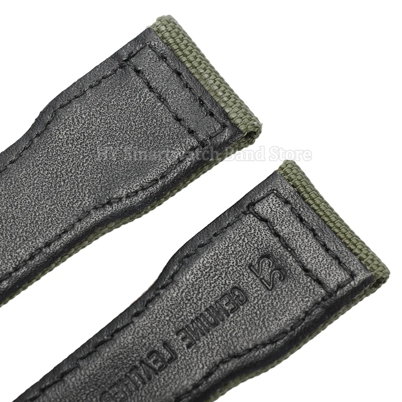 Correa de reloj Cnavas de nailon de 20mm, 21mm y 22mm para IWC Pilot Series, repuesto de pulsera para hombres y mujeres, accesorio de pulsera con cierre de Pin de Metal