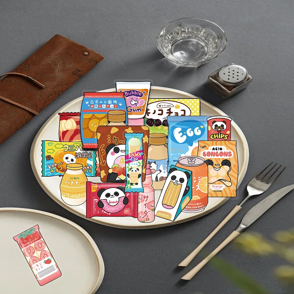 50 sztuk naklejek na żywność do sklepów z przekąskami odpowiednich do telefonów komórkowych, artykułów papierniczych, lodówek, albumów do scrapbookingu, talerzy imprezowych.