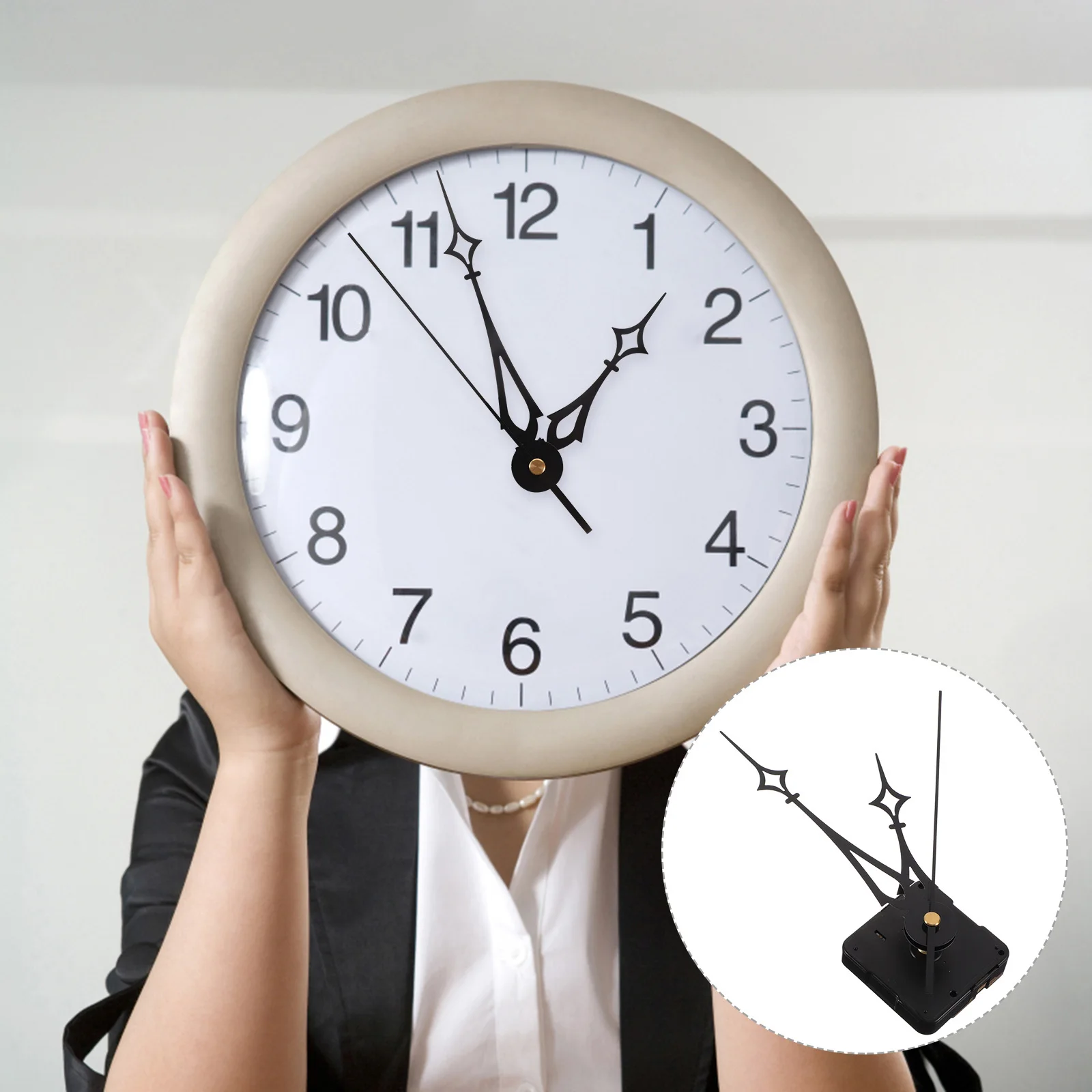 مجموعة واحدة من حركة الساعة الصامتة، مجموعة ساعة متينة تعمل بالبلاستيك، محرك بديل مدمج لساعات الحائط ذاتية الصنع