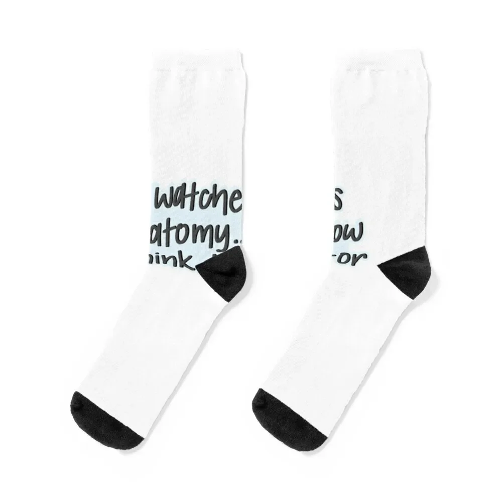 

Grey’s Anatomy- I’m a Doctor Classic Socks japanese fashion halloween cycling Socks For Man Women's