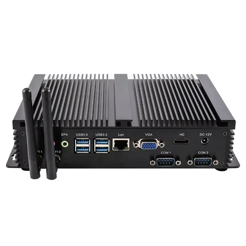 Topton Industriële Fanless Mini PC i7 1165G7 i5 1135G7 2 * DDR4 M.2 + MSATA + 2.5 ''SATA 2 * COM Rs232 VGA WiFi Robuuste Computer