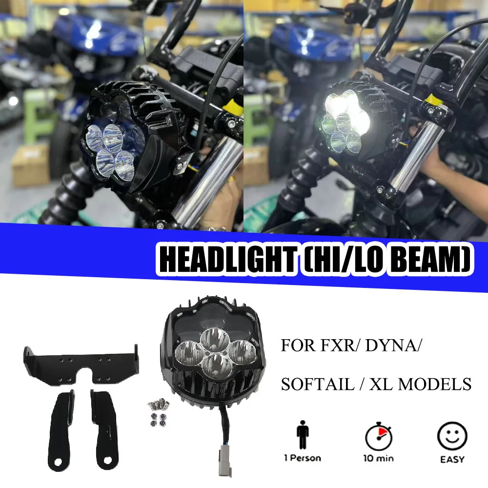 

Светодиодная фара для мотоцикла Harley Softail Heritage Classic FLSTC/I 1987-2017, ближний/дальний свет