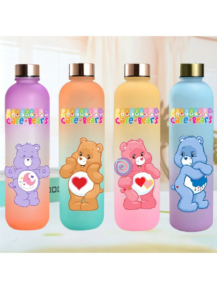 Niedliche Care Bears Wasserflasche Neue Kinder-Outdoor-Sportflasche Kawaii Becher für Mädchen und Jungen Große Kapazität Trinkflasche für Schule und Reisen Geschenk