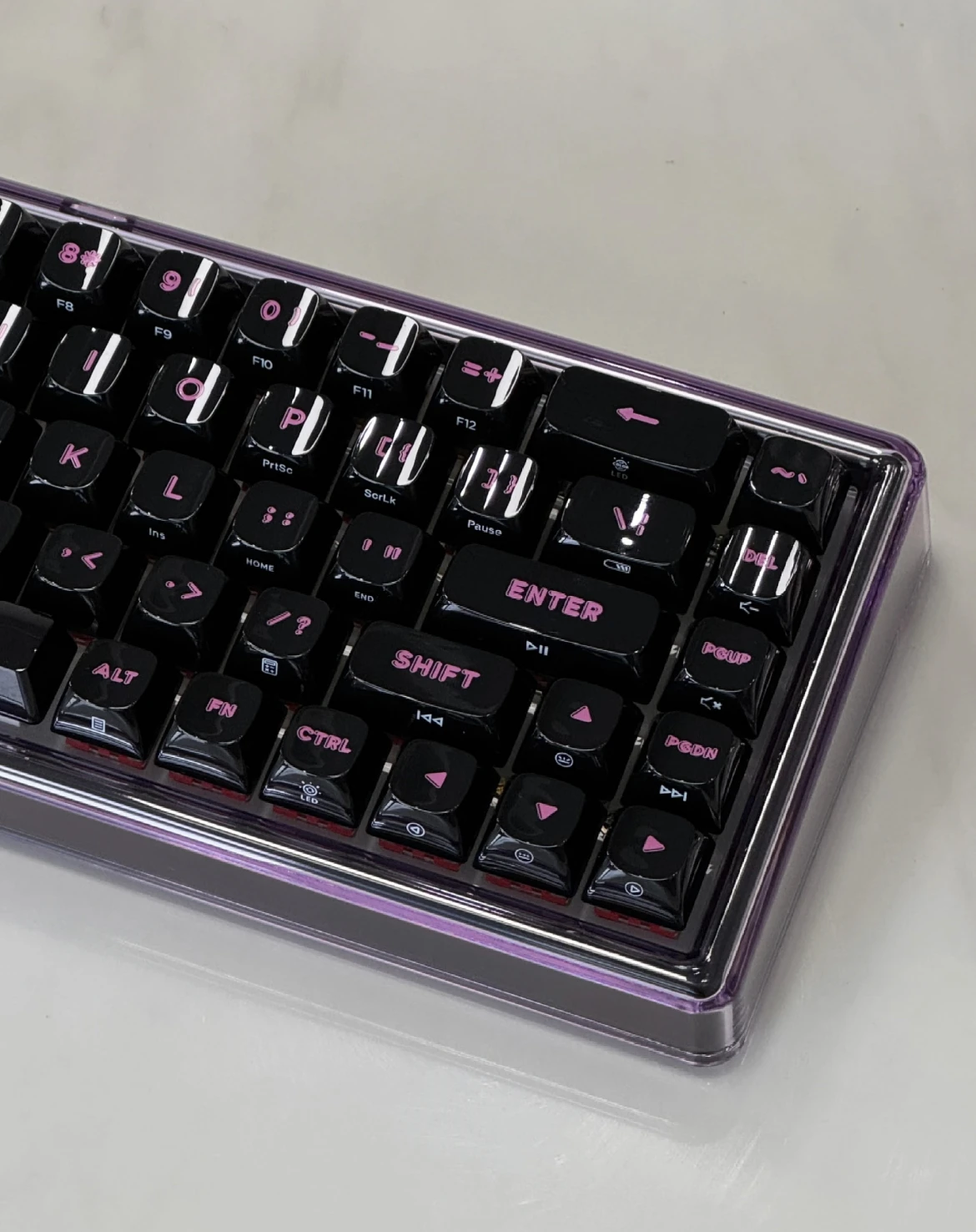 Ainbell Base68 Black Mirror Mechanical Keyboard Hot‑Swap RGB Tri‑Mode DIY Mod Custom 68 Keys Gaming Office Typing Keyboard