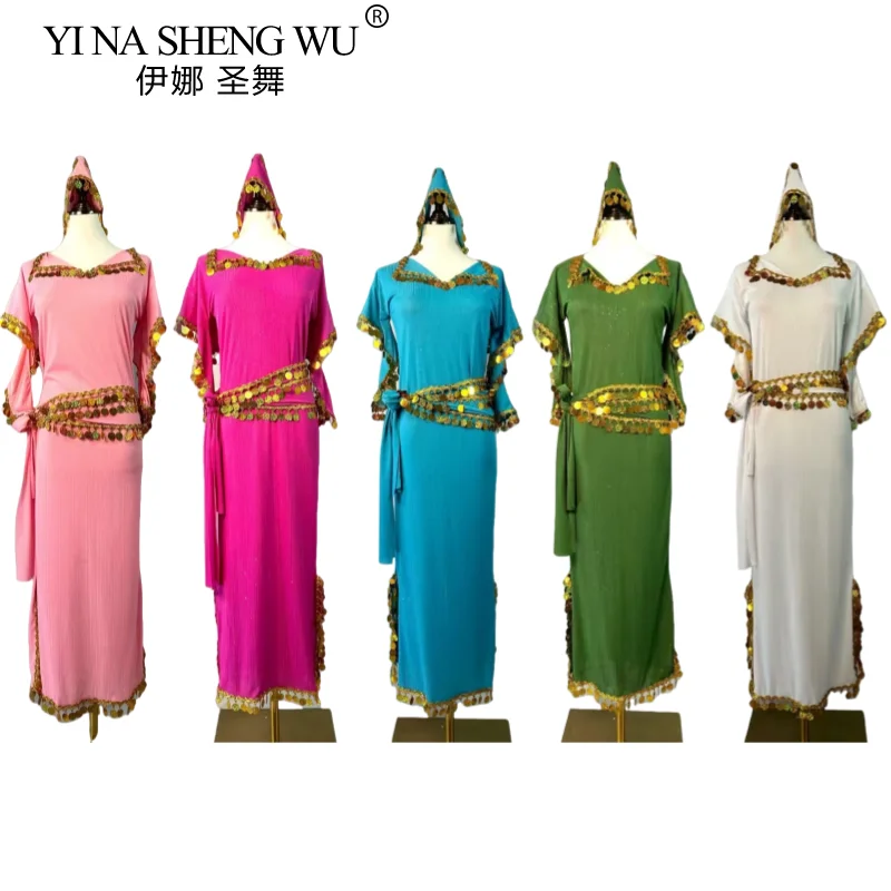 New Belly Dance Costume Advanced Sequin Robe Saidi Baladi Professional Competition Robes Oriental Dance Performance Clothes