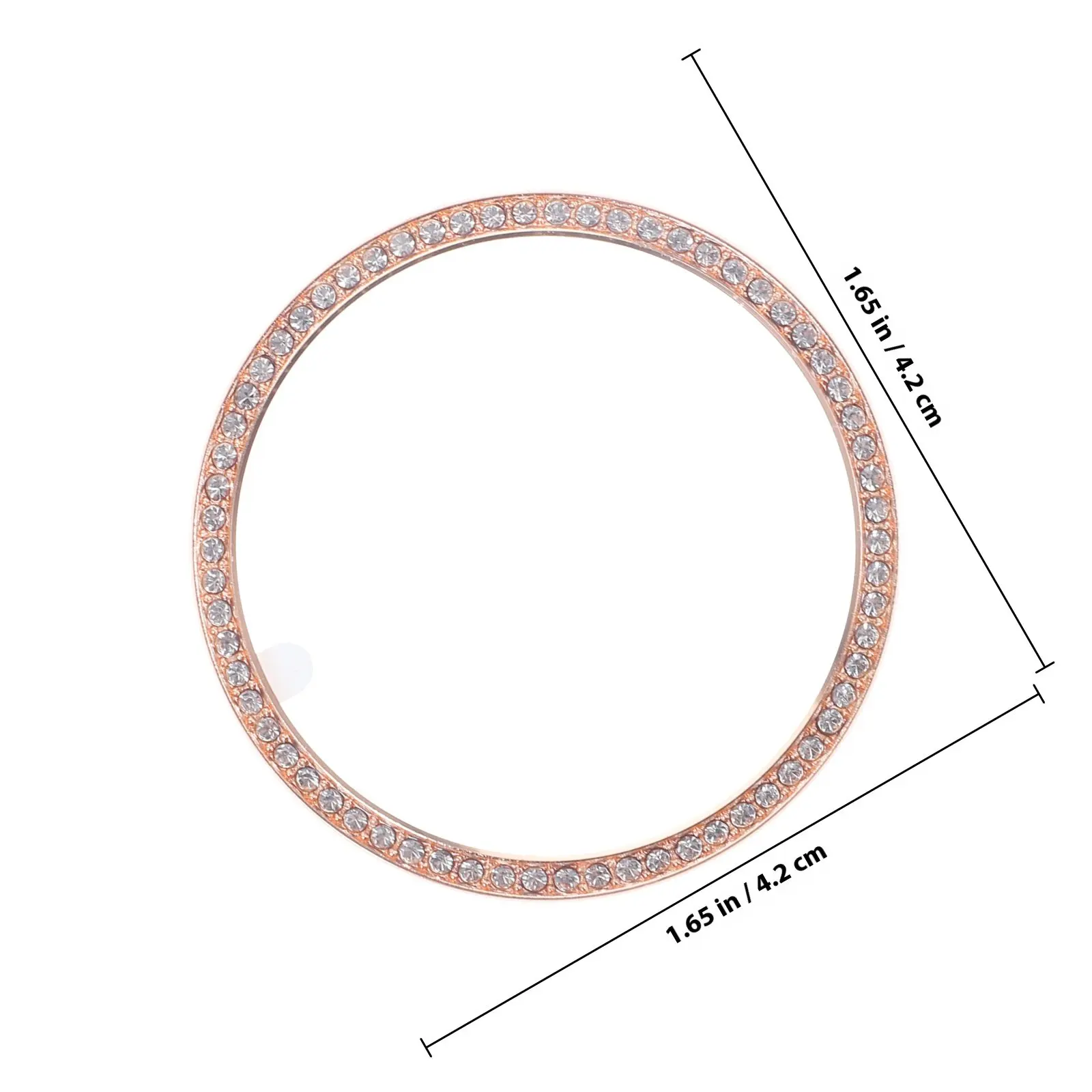 Anel de Bezel de Liga de Diamante para Smartwatch, Cor Ouro Rosê, Compatível com 42mm, Proteção contra Riscos e Colisões, Acessório Aprimorado