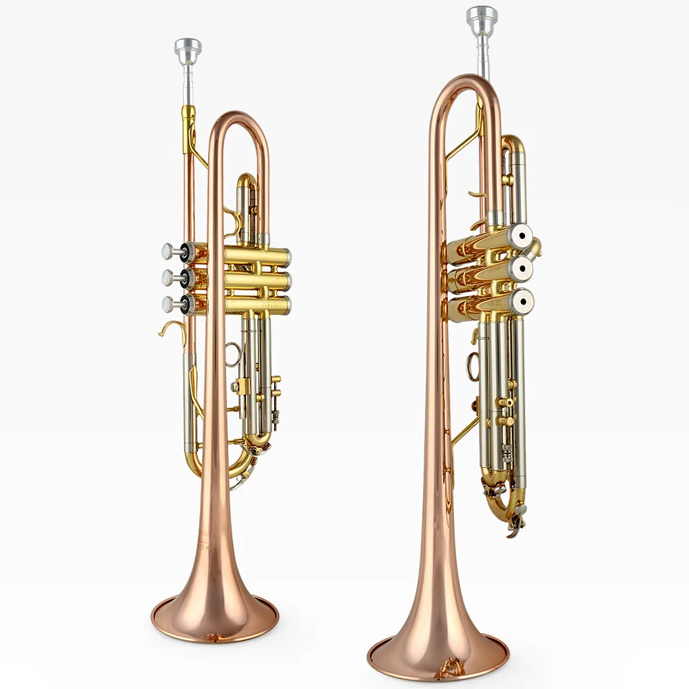 JYTR-M300G Trumpet B-flat Monel Se High Quality White Copper Tube Phosphor Copper Bell Mouth Double Support Reinforced Professio