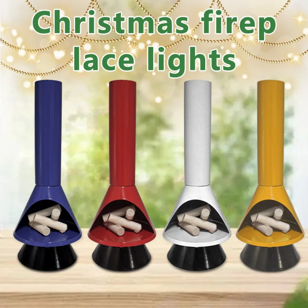 Funny DIY Mini LED Glowing Fireplace Model Winter Christmas Halloween Gifts DIY Accessories Mini Illuminated Fireplace