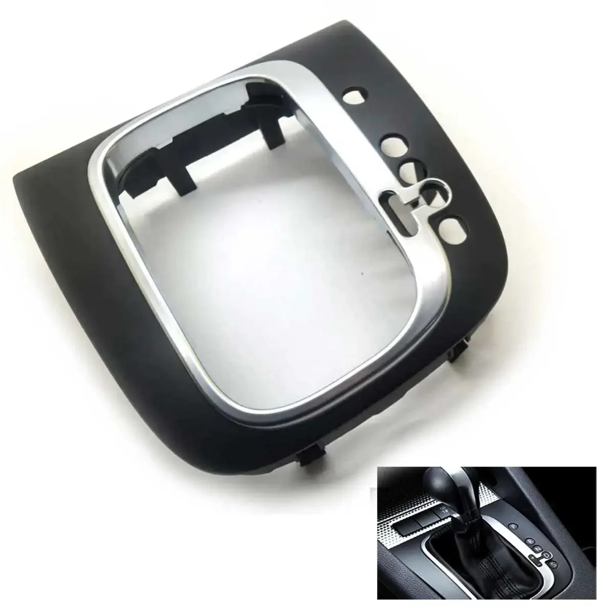 

Matte black DSG shift Base Frame Replacement with silver Frame For VW MK5 Golf GTI / R32,MK5 Jetta GLI,MK6 Golf GTI / R RHD