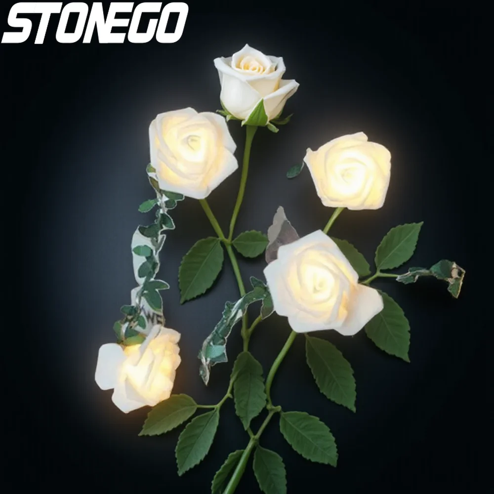 1,5 м/3 м/6 м розовый рождественский фонарь светодиодные гирлянды зеленый лист виноградная лоза сказочное освещение для дома, сада, вечеринки, свадебного украшения