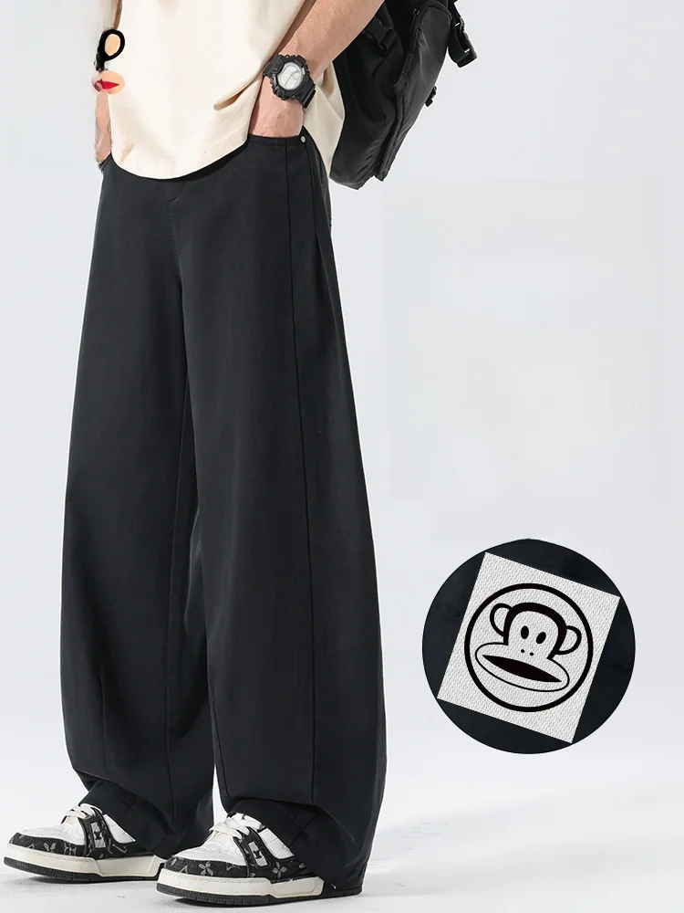 

Новые мужские повседневные брюки Paul Frank Spring: широкие, свободного кроя, со складками, для повседневной носки