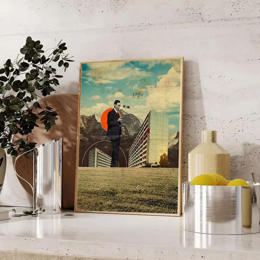 فيلم عتيق غير مؤطر نوير سيتي سكيب قماش جدار الفن طباعة ريترو هوليوود الفيلم المشارك التصوير الحضري ديكور جمالي أسود #1