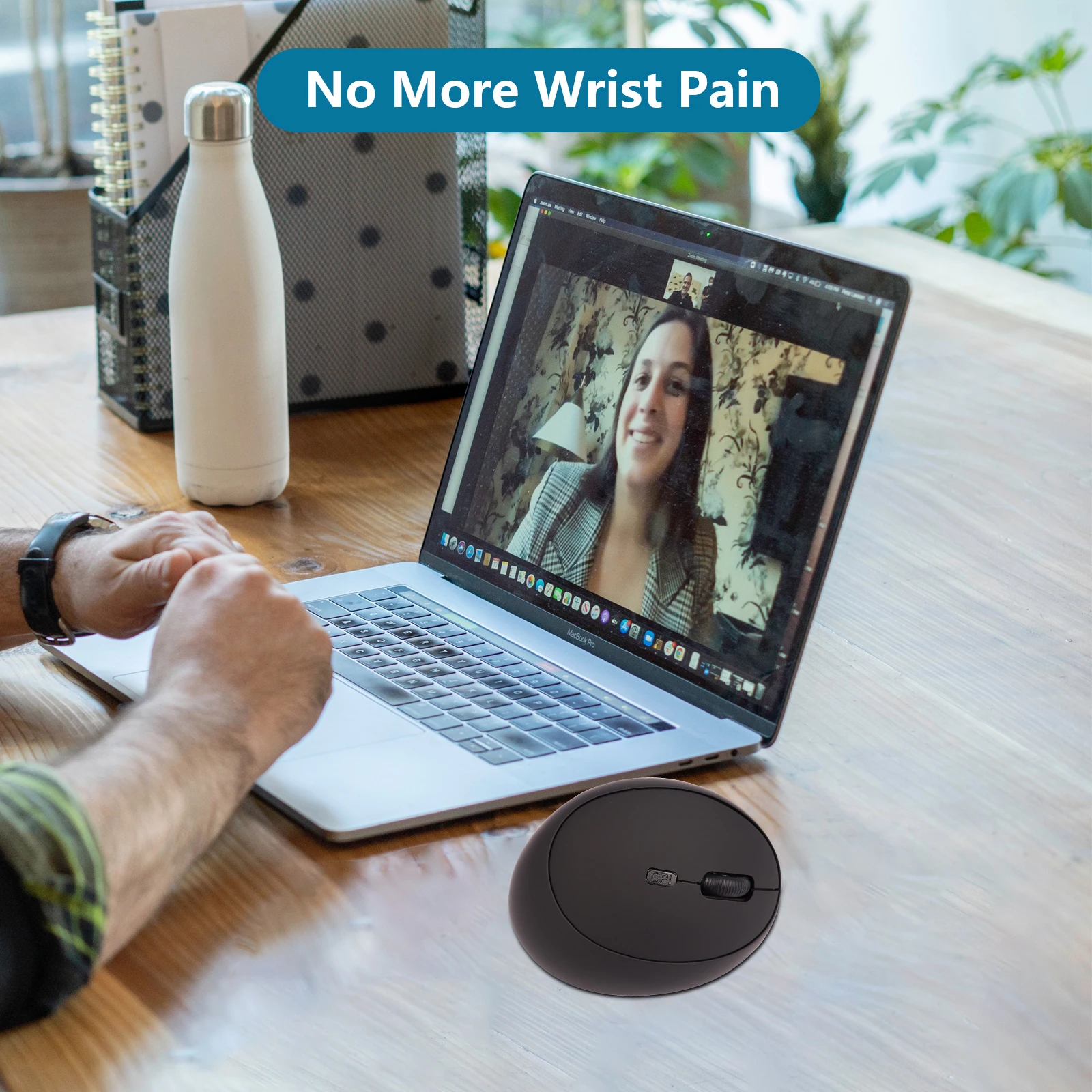 Wireless 2.4G Wired Vertical Mouse Small With Side Keys With DPI Button Ergonomics Design Plug And Play Mause Office Use Mice