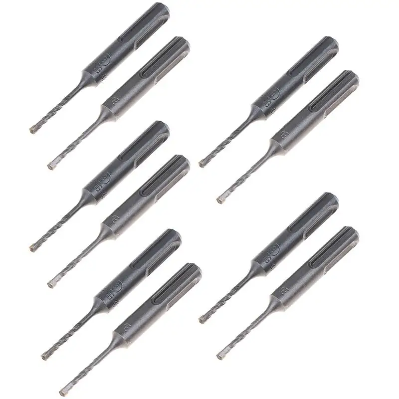2/4/10 Stück 3mm Beton-SDS-Plus-Bohrer 85mm Schneidwerkzeuge Elektrischer Hammerbohrer Kreuzspitzen Rundes Schaftstück – Detail 12