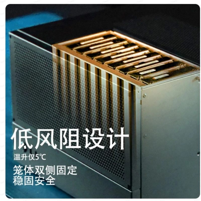 حقيبة كمبيوتر NAS 8-Bay، هيكل ATX مدمج لخادم التخزين DIY، قم ببناء نظام Synology / UnRAID الأسود الخاص بك