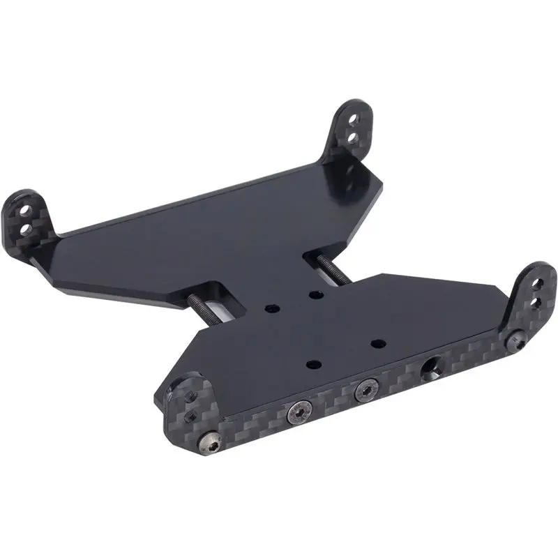 ABUM-For 1/10 RC Crawler Car Accessories- Carbon Fiber Chassis Skid Plate Delrin Transmission Plate For Axial SCX10 Capra 1.9 UT