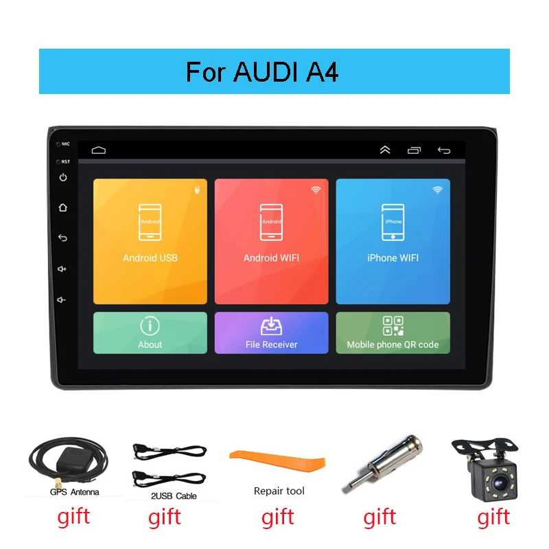 

9 inch 2 Din Android Car Radio GPS Navigation Multimedia Player For Audi A4 B6 B7 Seat Exeo BT Stereo Receiver Audio Head Unit