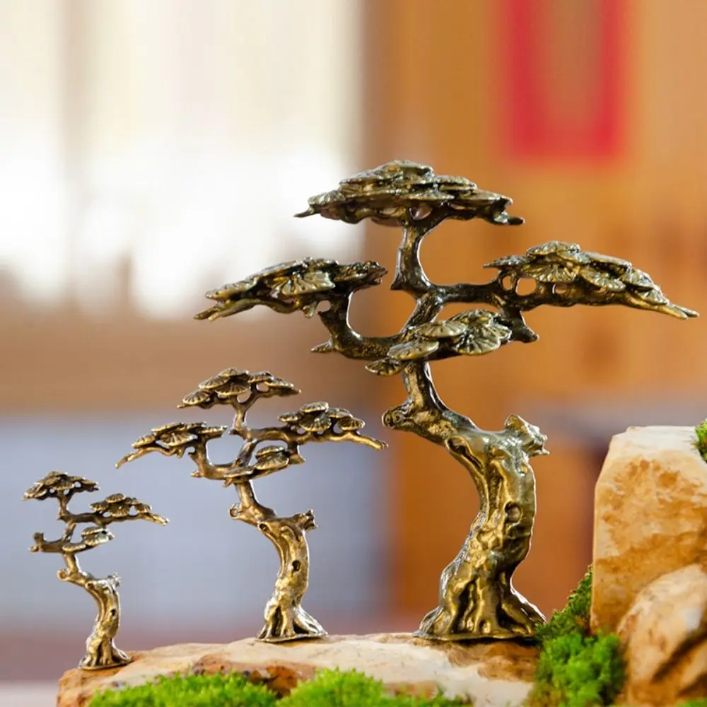 Micro-landscap Decoration Easy Move Crafts Simulation Welcome Pine Welcome Pine Statue Miniature Sculpture Small Pine Ornament