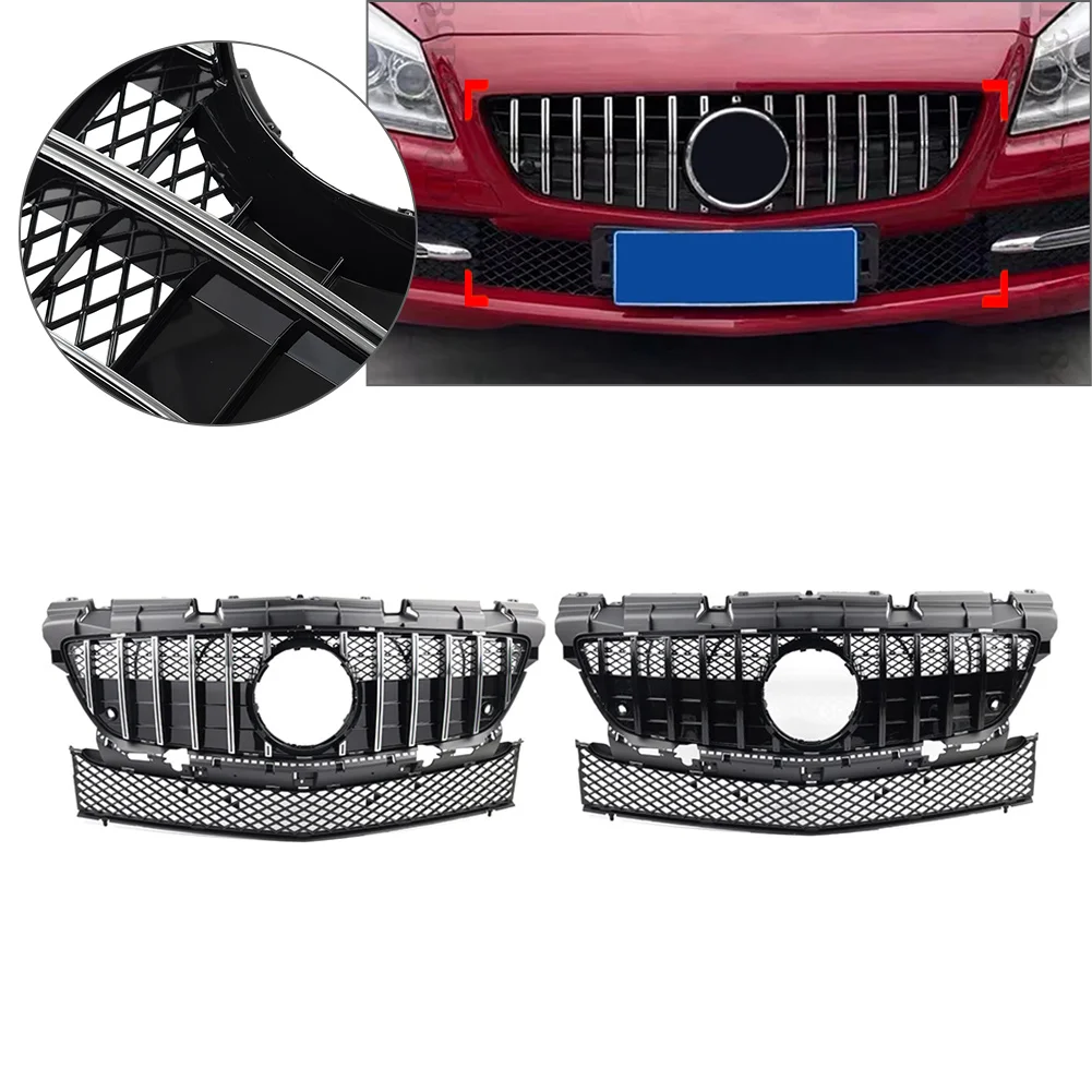 

Car Front Bumper Racing Grill GTR Style Radiator Hood Grille For Mercedes Benz SLK Class R172 SLK200 SLK350 SLK250 2011-2016