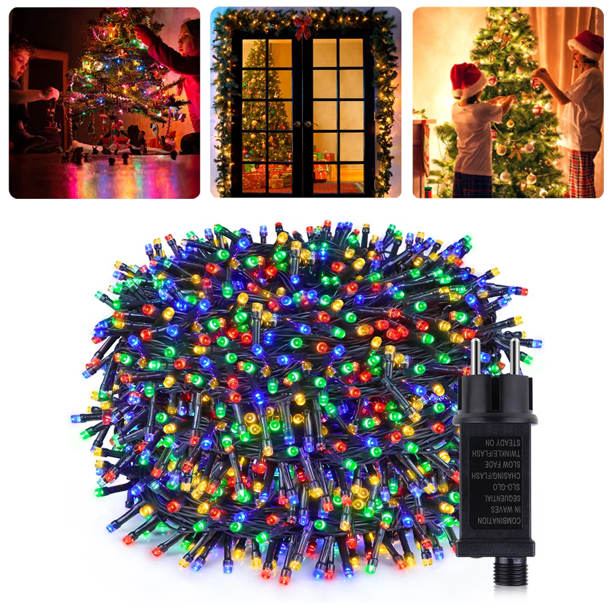 

10m/20m/30m LED Christmas String Lights Outdoor Waterproof 8 Modes Fairy Light Waterproof For Wedding Party Christmas Decor