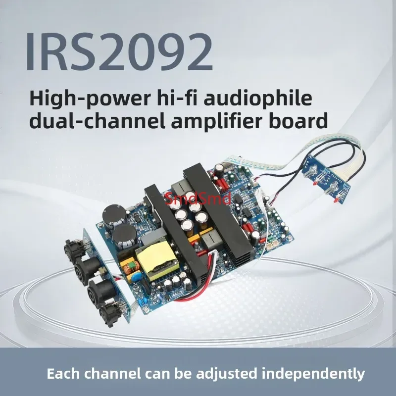 IRS2092 High-Power HIFI Audiophile Dual-Channel Digital Class D Amplifier Board 500W+500W Super LM3886