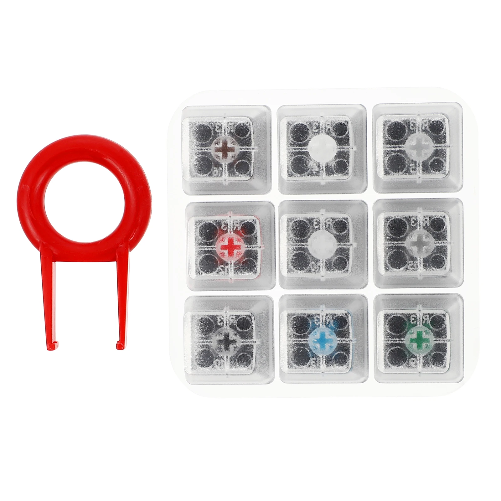 

9-Key Acrylic Mechanical Switch Tool Pcb Mount Lightweight Durable Keycap Shaft Testing Sampler Key Simulator Keyboard