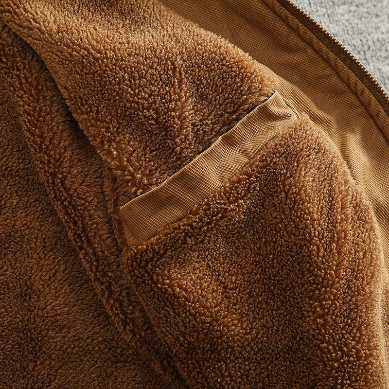 الرجال الشتاء القطن Jaet لامب الفراء طوق رحلة دافئة Jaet المقاومة الباردة عمال معطف القطن عادية Faion الحضرية Sle