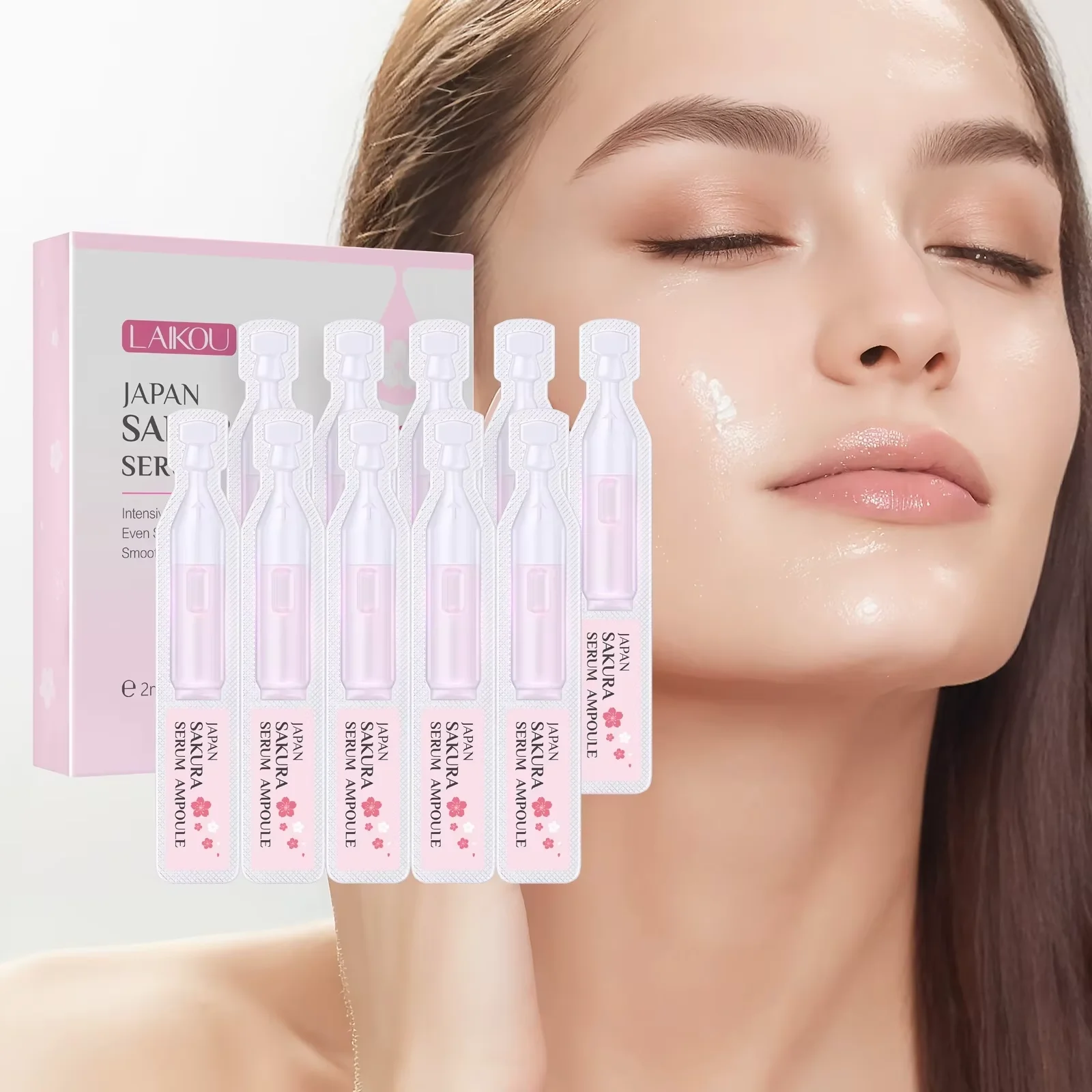 Niacinamide Pore Shrinking Essence - 10 stuks Sakura Hydraterende Gezichts-serum Ampul