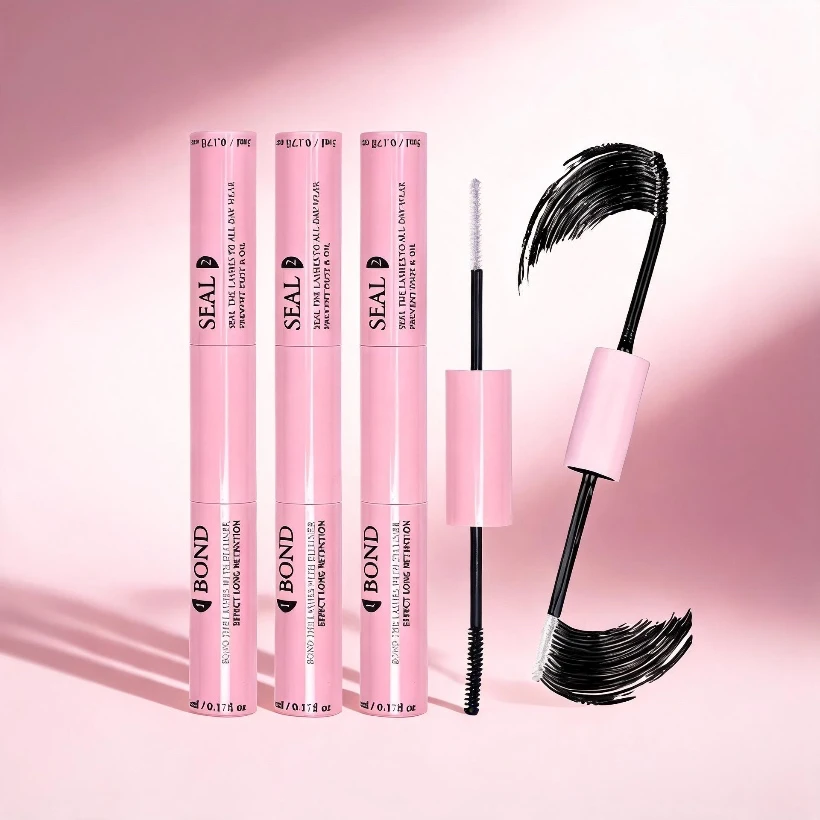 3pcs Lash Bond and Seal 2 in 1 Dual Ended Eyelash Glue Long Lasting Waterproof Strong Hold Cluster Lashes DIY Eyelash Extensions