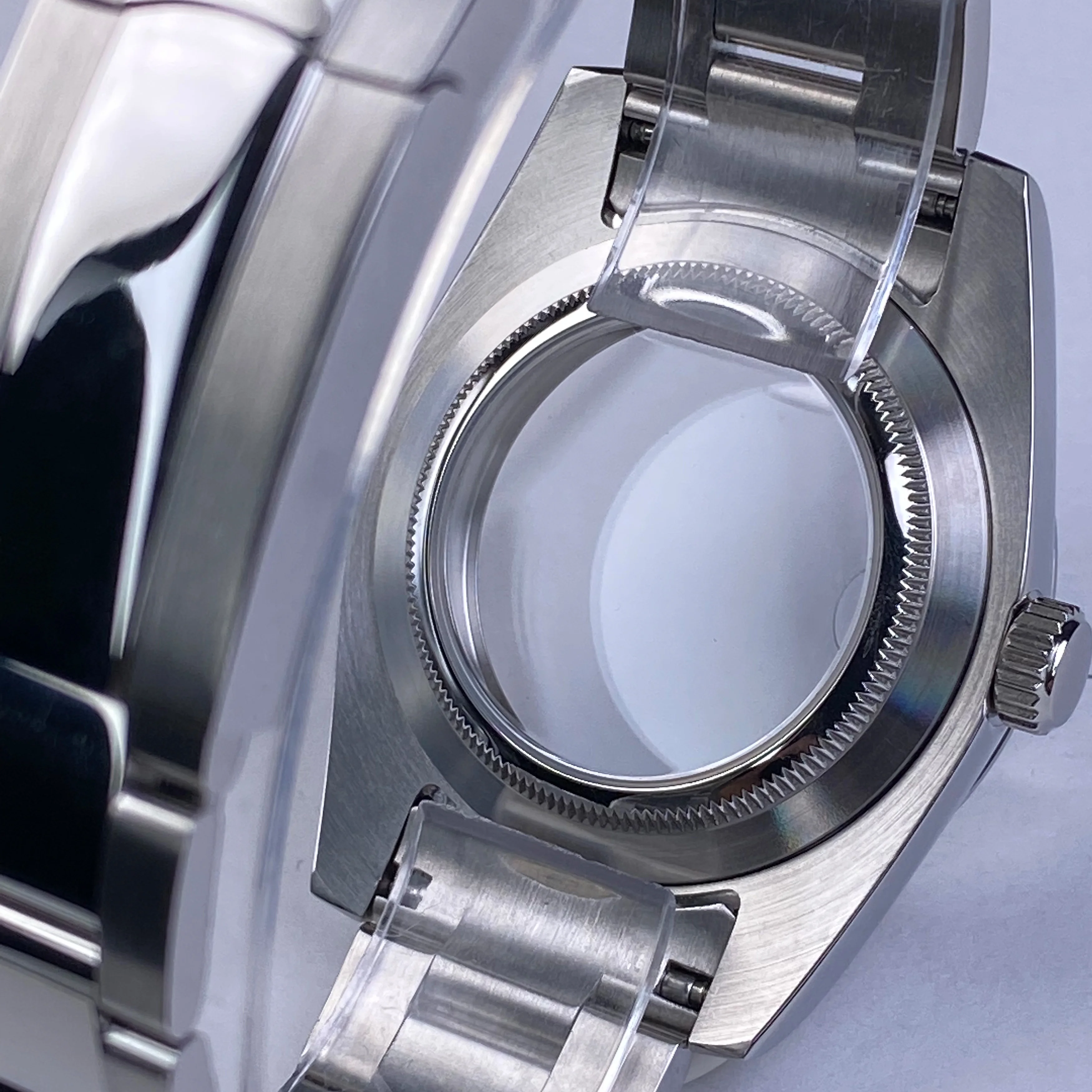 Boîtier de montre NH35 36/39mm, Bracelet jubilé en acier inoxydable 316L, cristal saphir, adapté aux mouvements NH36/NH35, accessoires de cadran 28.5mm