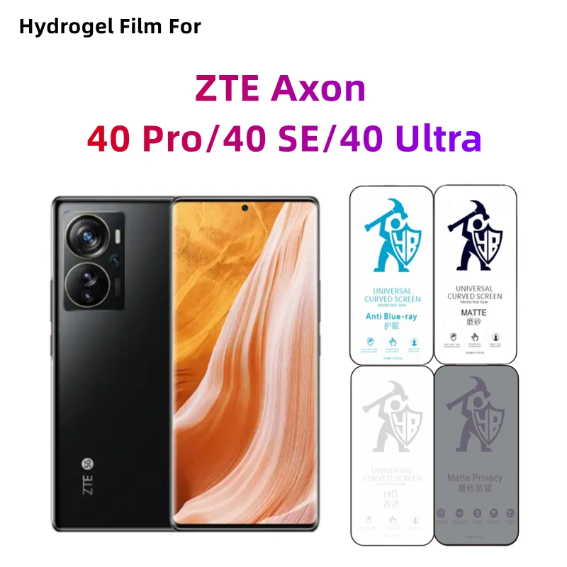 2pcs Matte Hydrogel Film For ZTE Axon 40 Pro Screen Protector For ZTE Axon 40SE 40ultra Eye Care Privacy Anti Spy Matte Protect