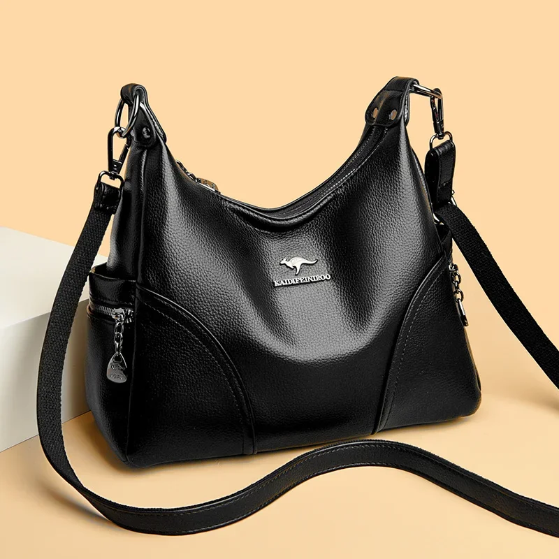 The New Style Bag Leather Luxury Handbags Women Bag Designer Solid Color Women Shoulder Messenger Bags for Women 2024 Sac A Main