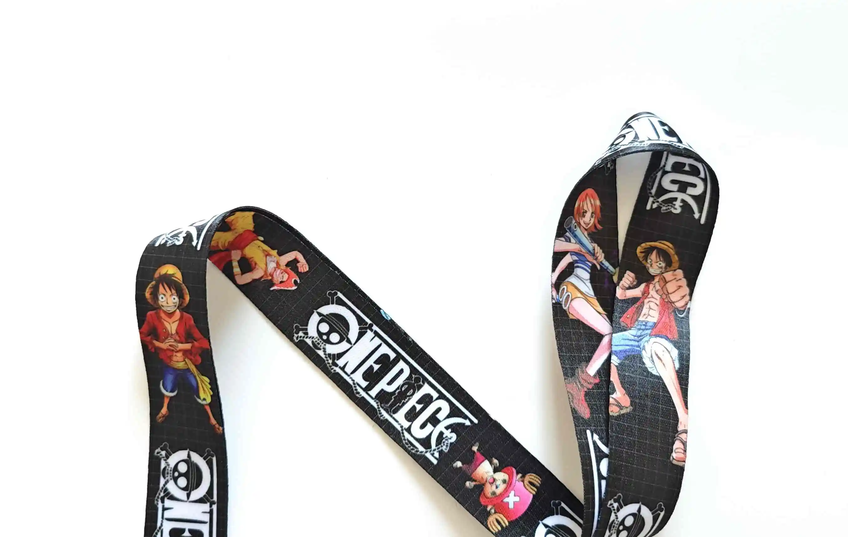 POP MART One Piece Cartoon PVC Card Cover Student Campus Hanging Neck Bag Card Holder Lanyard ID Card Holders key chain O1