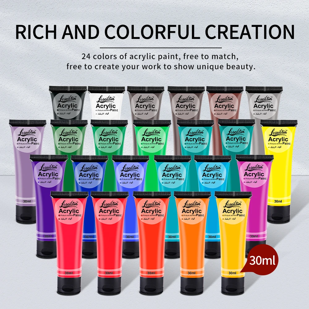 Peinture acrylique pour peinture murale, 30ml, imperméable et résistante au soleil, matériaux de peinture pour étudiants en Art, Textile, Graffiti de bricolage