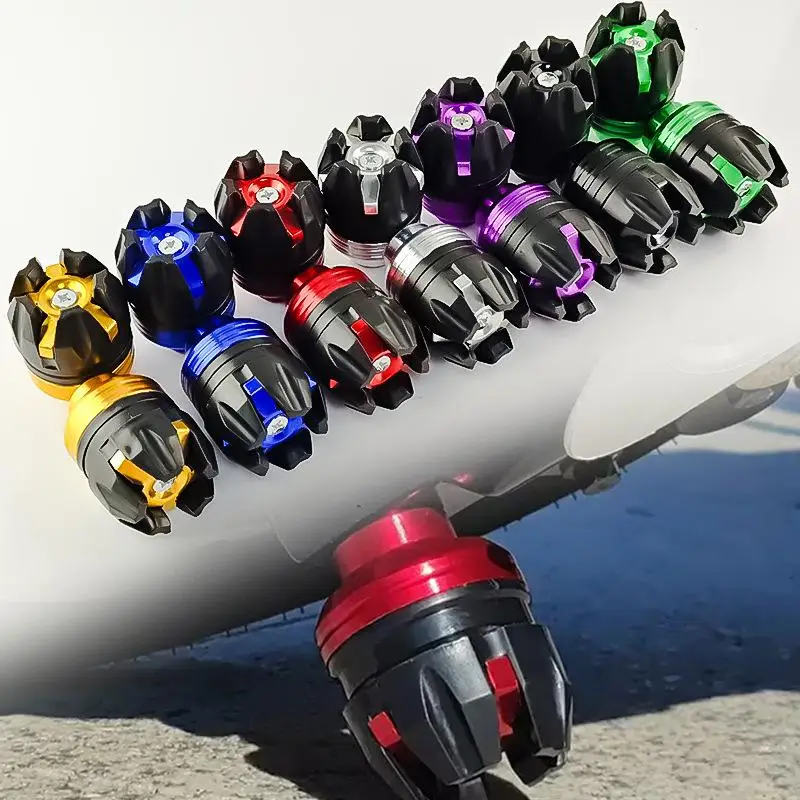 Universal Aluminum Alloy Front Suspension Protection Cup Frame Slider Falling Protector Modified For Motorbike Anti-Fall Bumpers