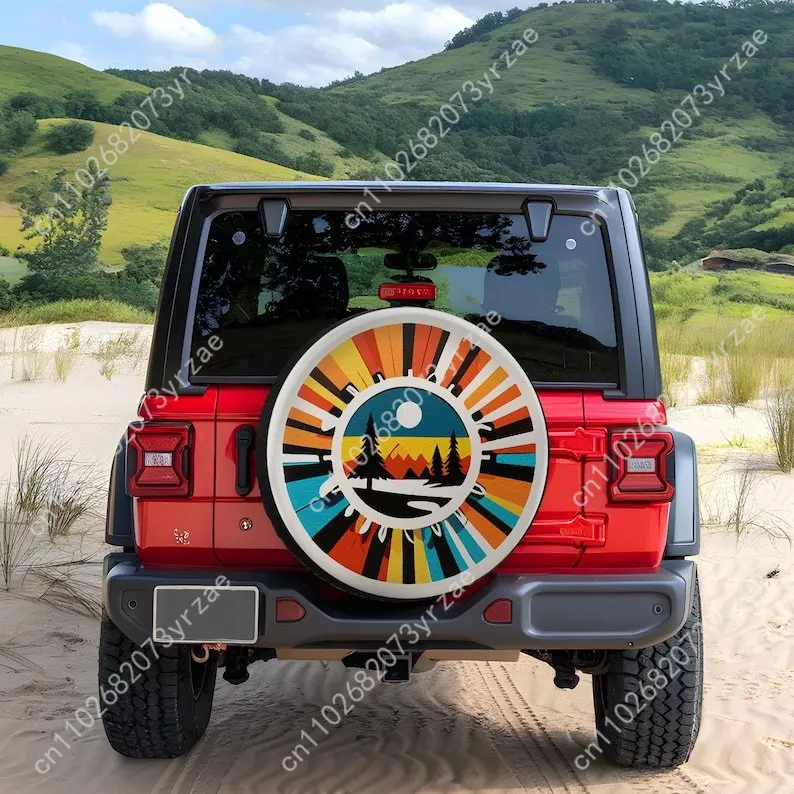 

Mountain Sunrise Various Models Spare Car Tire Cover Sand Dust Prevention Protect Wind Rain Tire Cover Sturdy Durable Tire Cover