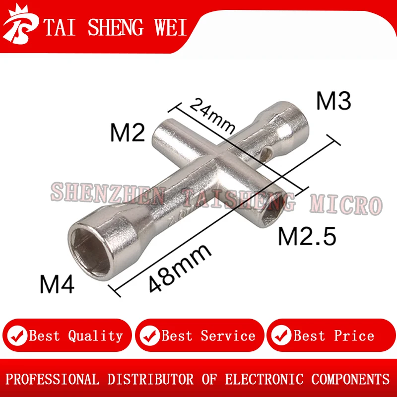 

1PCS Mini Small Cross Socket Cross Wrench Barrel M2/M2.5/M3/M4 Nut Cap Tool Special for robots