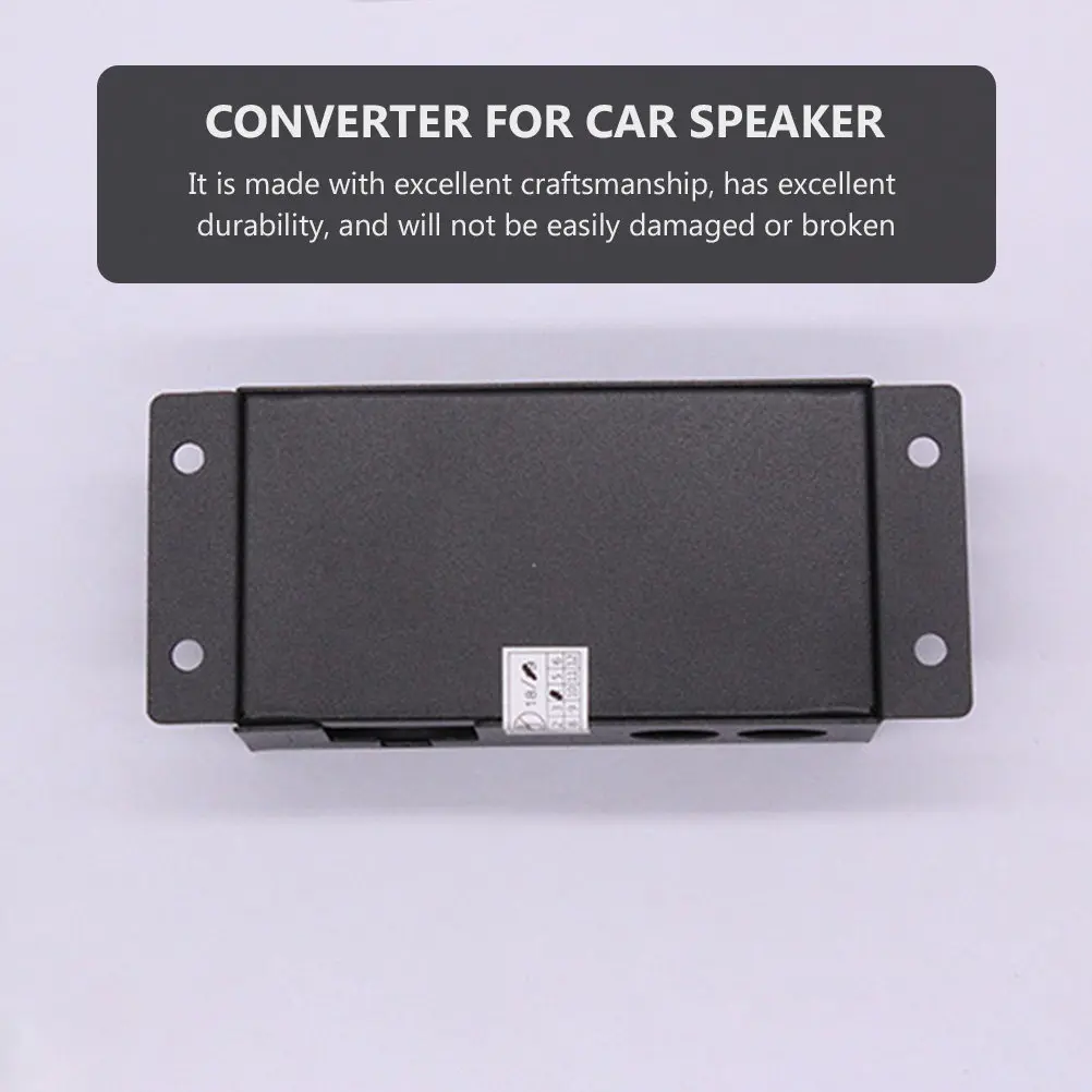 1Set Car Audio Converter High to Low Frequency Transformer ABS Iron Rubber Copper Construction Volume Control Delay Function