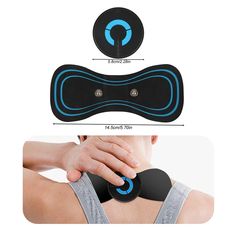 

1set Mini Portable Neck Massager Electric Neck Stretcher For Cervical And Shoulder Relaxation Massage Patch