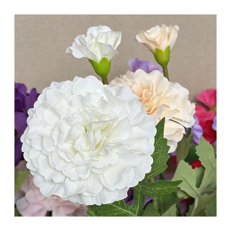 Yu Hao lotus peony Silk Dahlia Flower for Christmas and Graduation Three-Headed Design for Flower Wall Backdrop Sale!