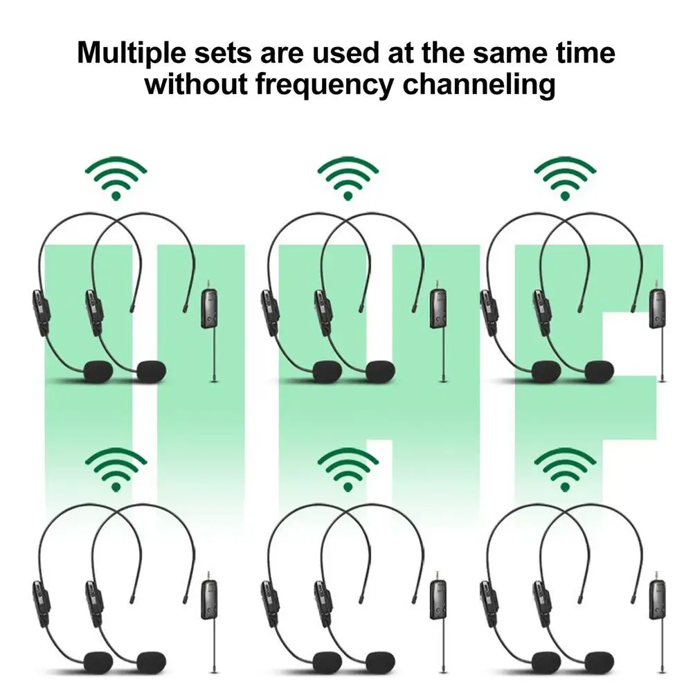 헤드 마운트 무선 라발리에 마이크 세트 송신기, 리시버 포함, 앰프 음성 스피커 교육 투어 가이드, 2.4G