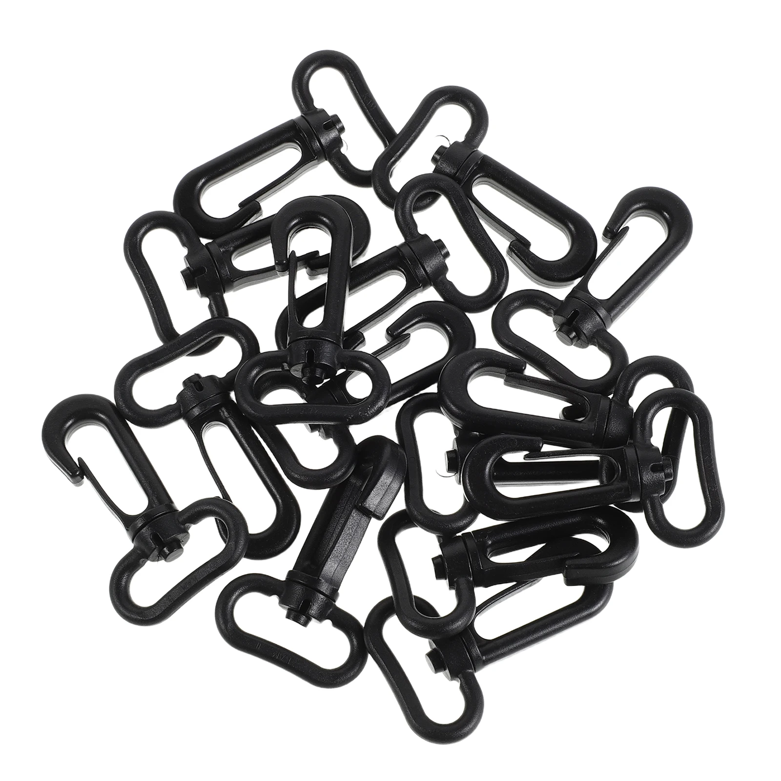 15 قطعة البلاستيك خطاف دوار المفاجئة المشابك حقيبة سوداء حزام مشبك لحقيبة الظهر محفظة الأمتعة DIY إكسسوارات الأجزاء الداخلية للكمبيوتر الروتاري السحابة