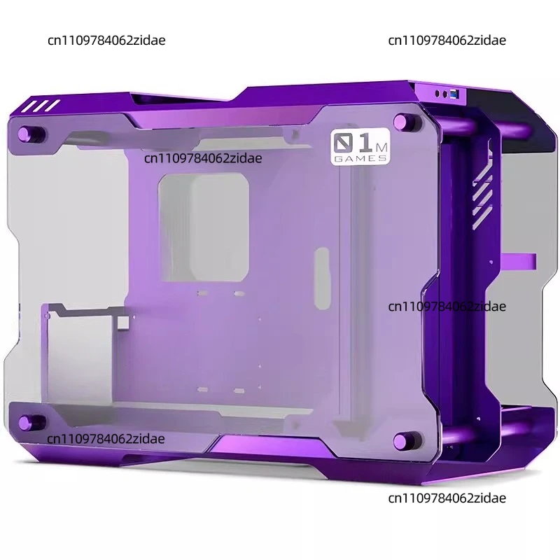 For Electronic Sports Aluminum Air-cooled MOD Small Tempered Glass Computer Case, Open-type Mainframe
