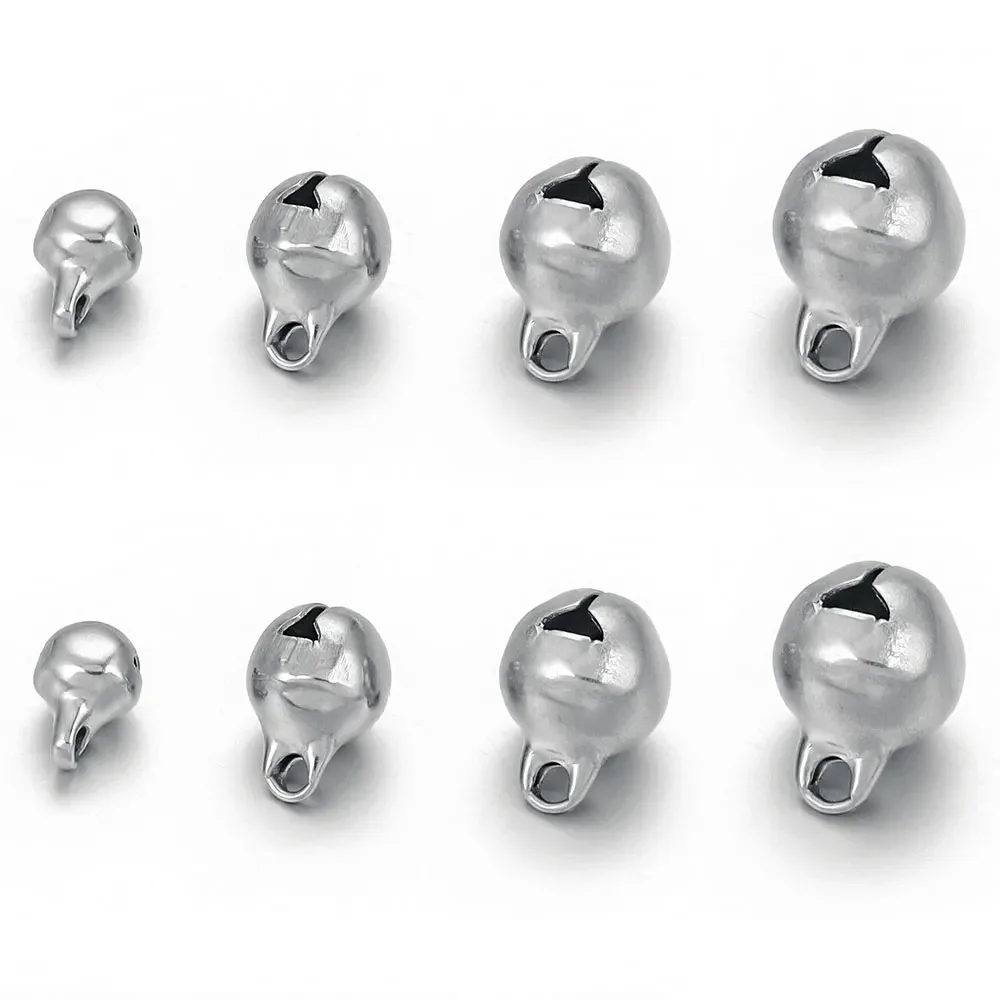 20pcs Stainless Steel Bell Pendant Christmas Ornaments for DIY Jewellery Making Supplies Material Charms Bulk Items Wholesale
