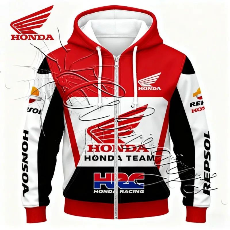 AliExpress 2026 Fashion Street Design Motorcycle Robe Honda Racing Enthusiast MOTO Off Road Mountain Bike Sport Warm Hoodie Casual Jacket
